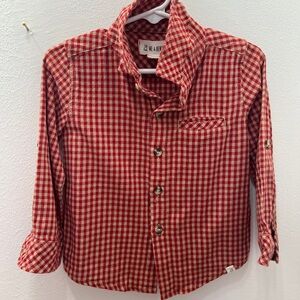 Me and Henry Kids Red Gingham Button-Down Shirt 2/3 yrs
